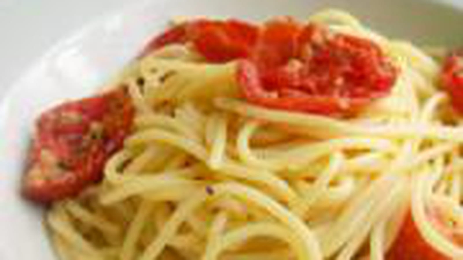 Spaghetti aux tomates cerise au four