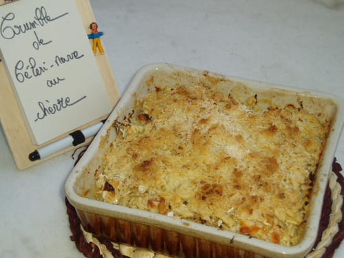 Crumble de céleri-rave au chèvre