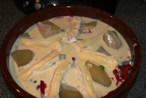 Gratin de cabillaud au brie et poivron