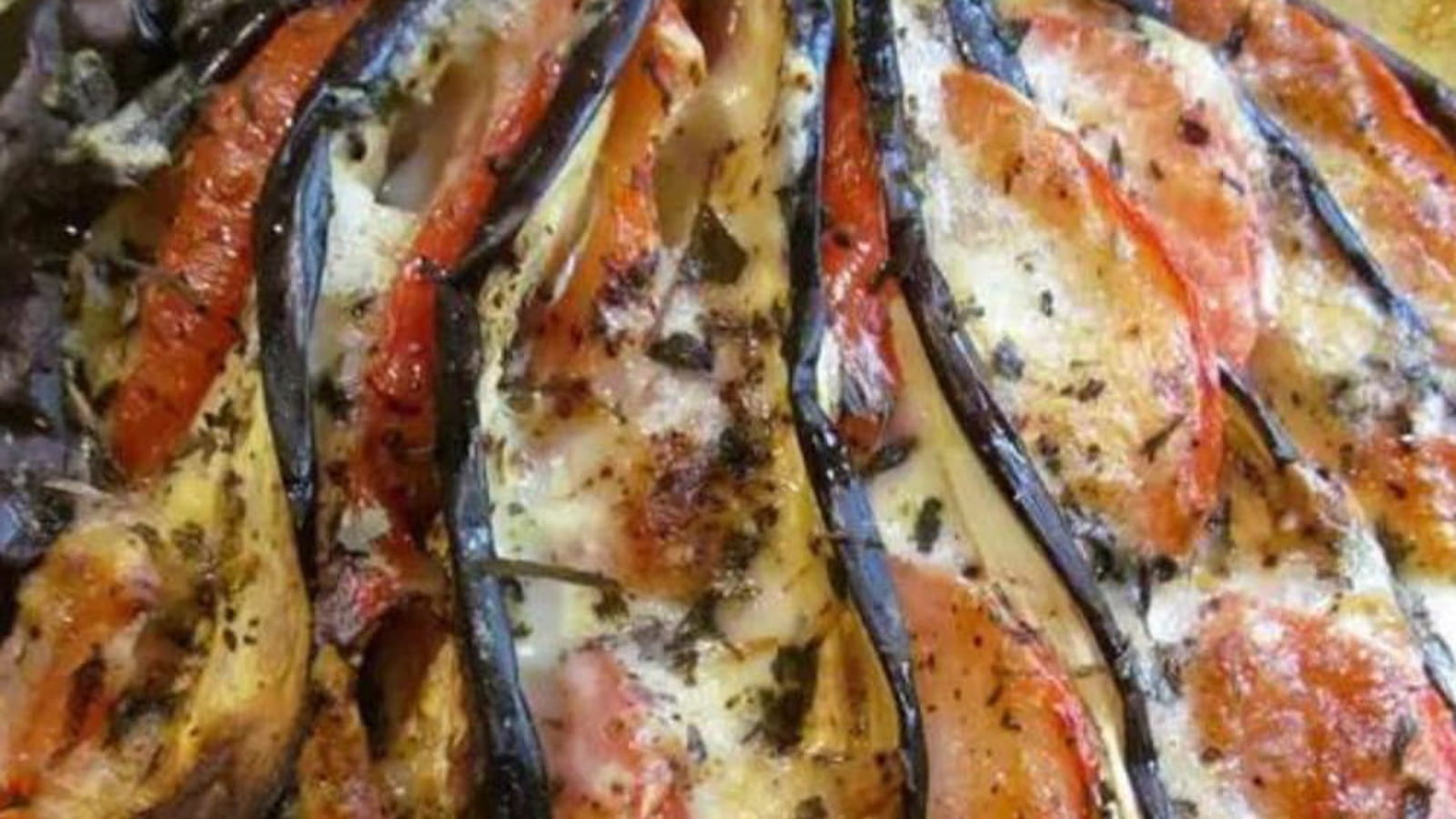 Aubergine en éventail