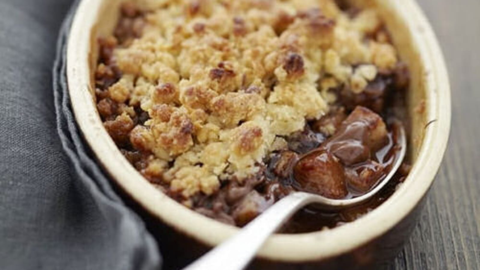 Crumble aux poires et Nutella®