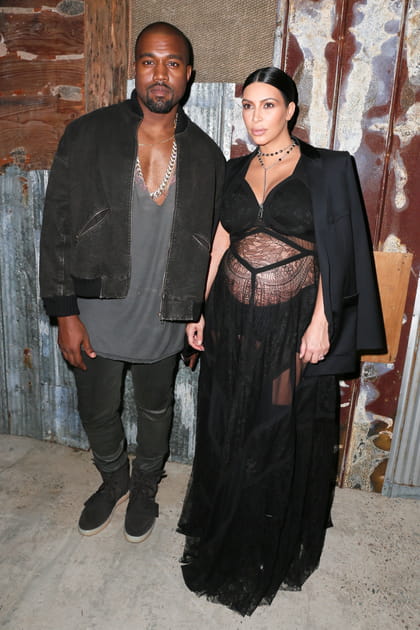 Kanye West et Kim Kardashian au d&eacute;fil&eacute; Givenchy