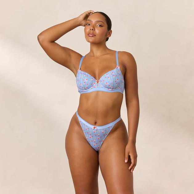 Rosebud Ribbed Balcony Soutien Gorge