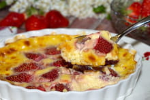 Flan aux fraises à la fève de tonka : Etape 2