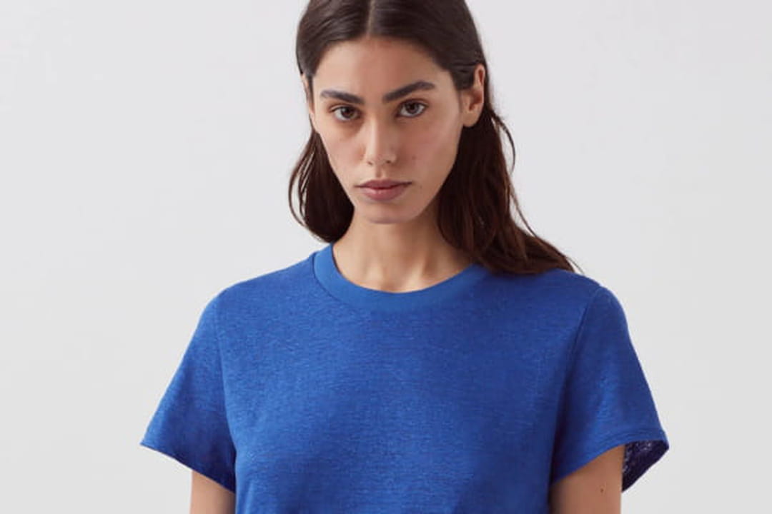 T-shirt Comptoir Des Cotonniers Bleu - Taille 36, 100% Coton - Occasion Très Bon état