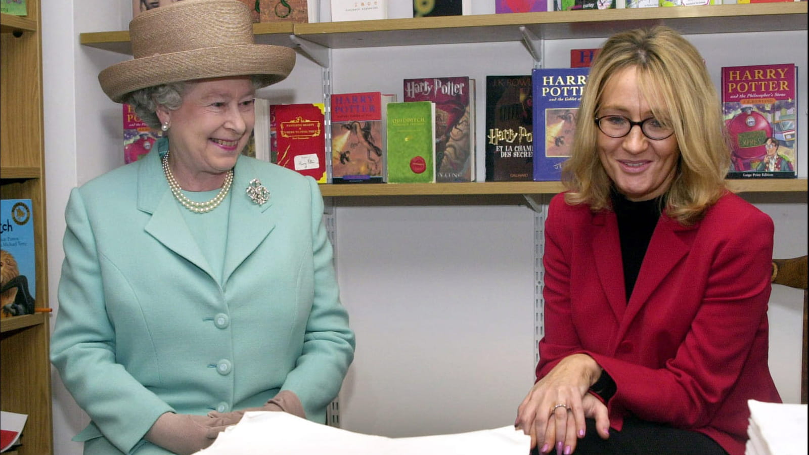 Avec JK Rowling, en 2007