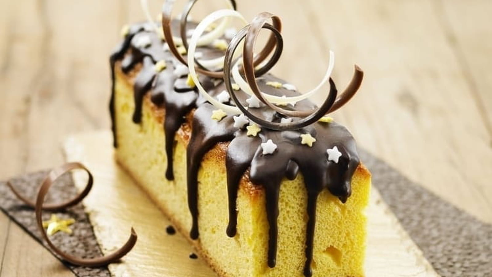 Bûche coeur caramel