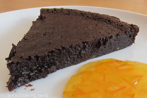 Fondant au chocolat noir à l'orange