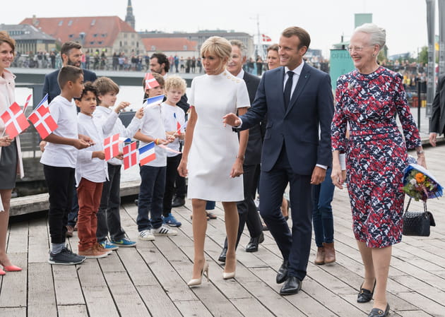 Le couple pr&eacute;sidentiel accueille la reine Margrethe
