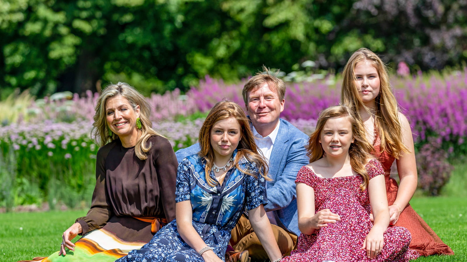 La reine Maxima, la princesse Alexia, le roi Willem-Alexander, la princesse Ariane et la princesse Amalia