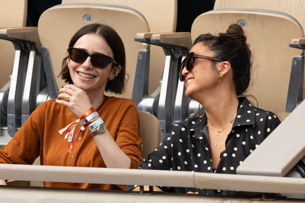 Lily Collins et Ashley Park&nbsp;: le duo d'Emily in Paris rep&eacute;r&eacute; &agrave; Roland-Garros