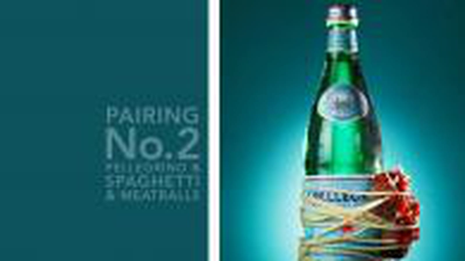 San Pellegrino et spaghetti aux boulettes de viande