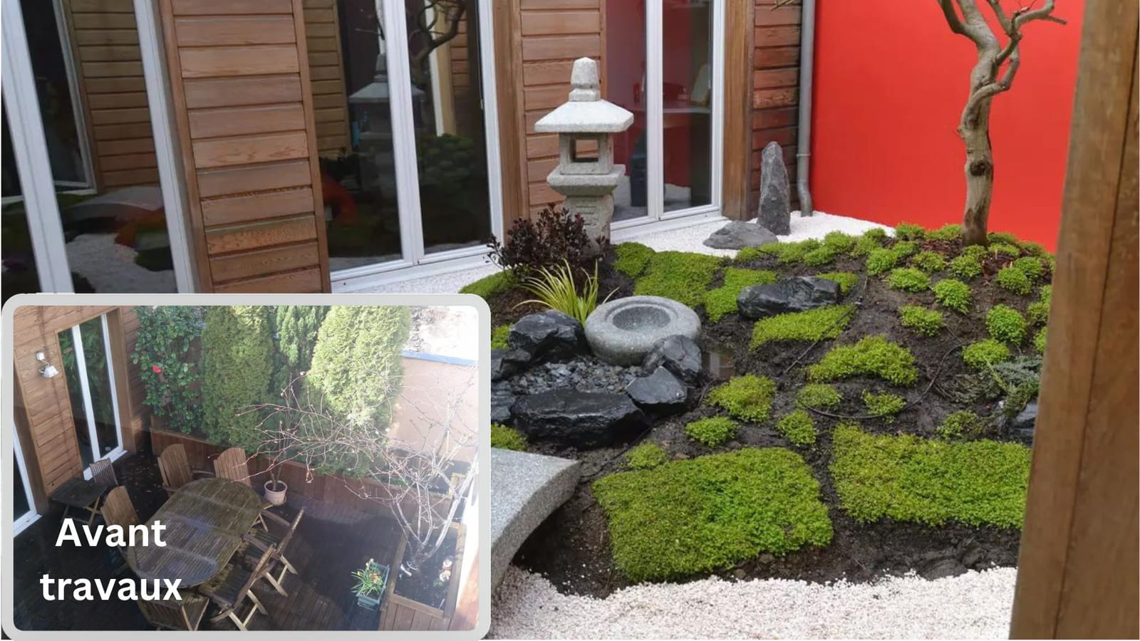 Terrasse en jardin japonais