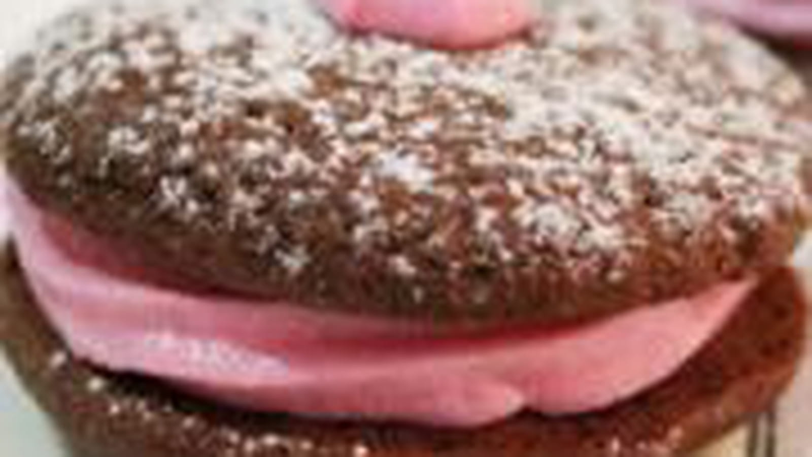 Whoopies chocolat crème de rose