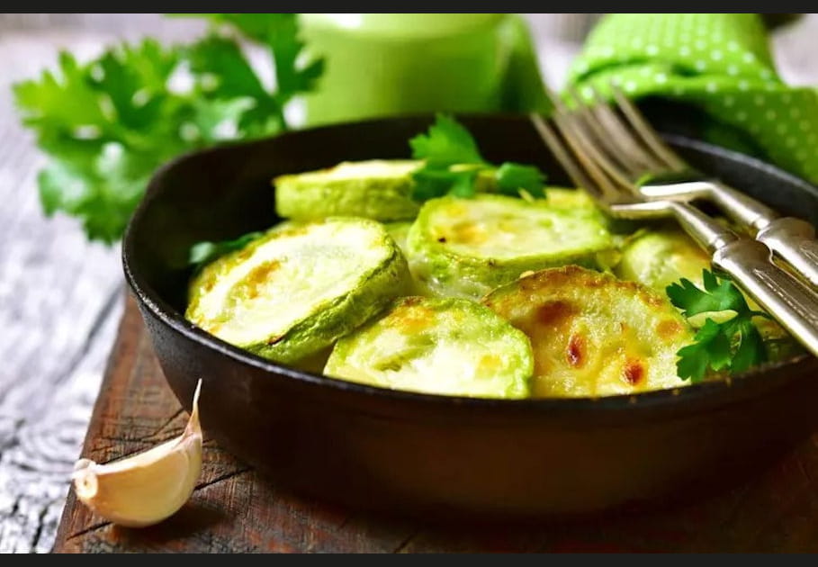 Courgettes &agrave; la cr&egrave;me &agrave; la po&ecirc;le