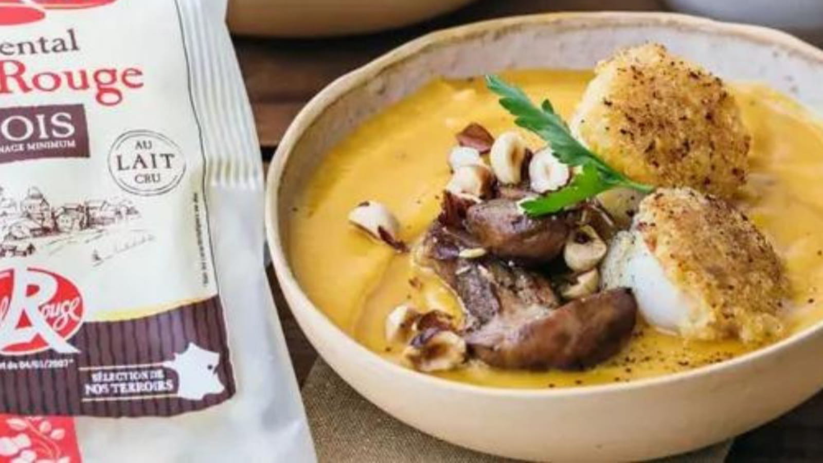 Velouté de butternut, cèpes et noix de Saint-Jacques