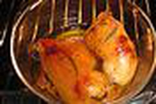 Cuisses de poulet, sauce vin blanc et champignons