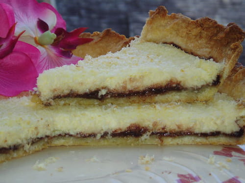 Tarte à la brousse, noix de coco et Nutella