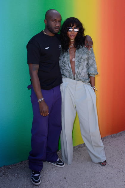 Virgil Abloh et Naomi Campbell au d&eacute;fil&eacute; Louis Vuitton Homme printemps-&eacute;t&eacute; 2019