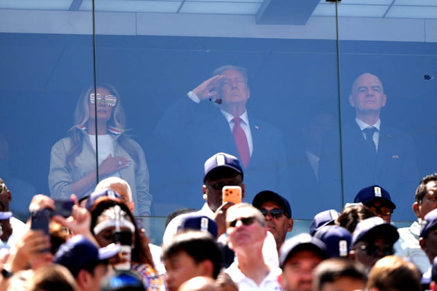 Melania et Donald Trump assistent &agrave; la finale de la Coupe du monde
