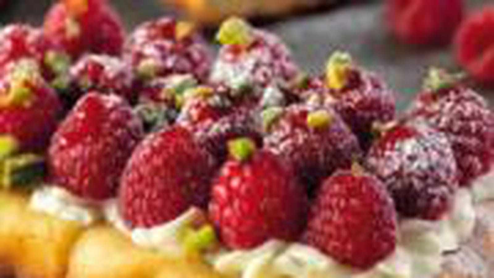 Tarte mascarpone framboises