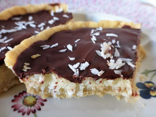 Tarte gourmande au chocolat et à la noix de coco