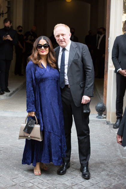 Salma Hayek et François-Henri Pinault au défilé Balenciaga