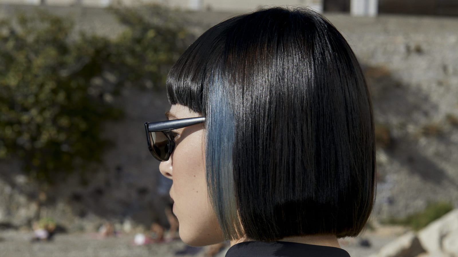 Mèche bleu cobalt