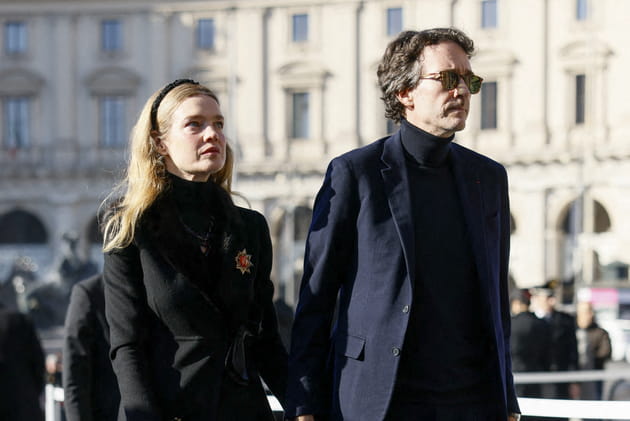 Natalia Vodianova et son mari Antoine Arnault rep&eacute;r&eacute;s aux obs&egrave;ques de Valentino