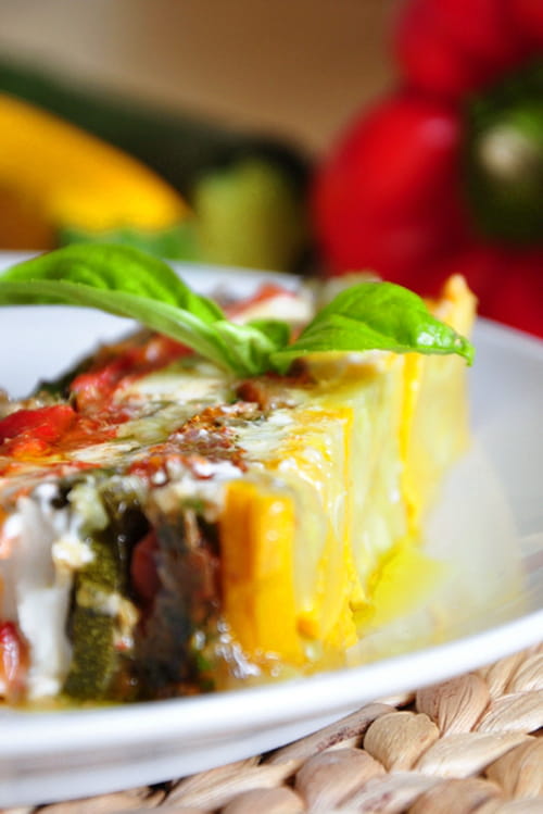 Millefeuille de légumes du soleil au chèvre