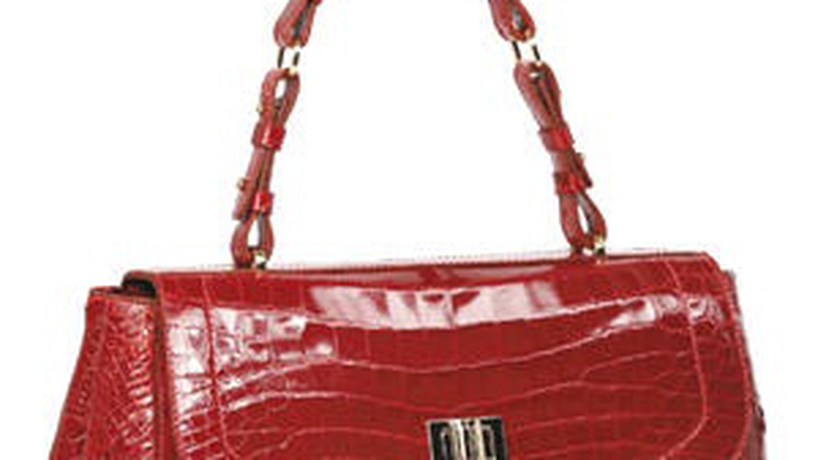 Sac en crocodile rouge d'Elie Saab