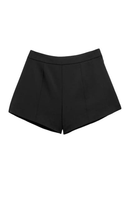 Short noir &agrave; coutures apparentes