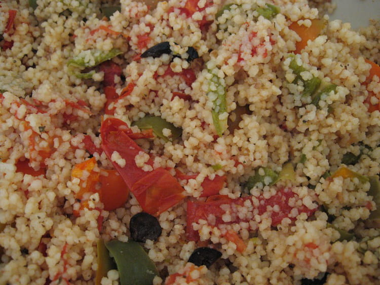 Recette de Semoule en salade colorée Recette de Semoule en salade colorée
