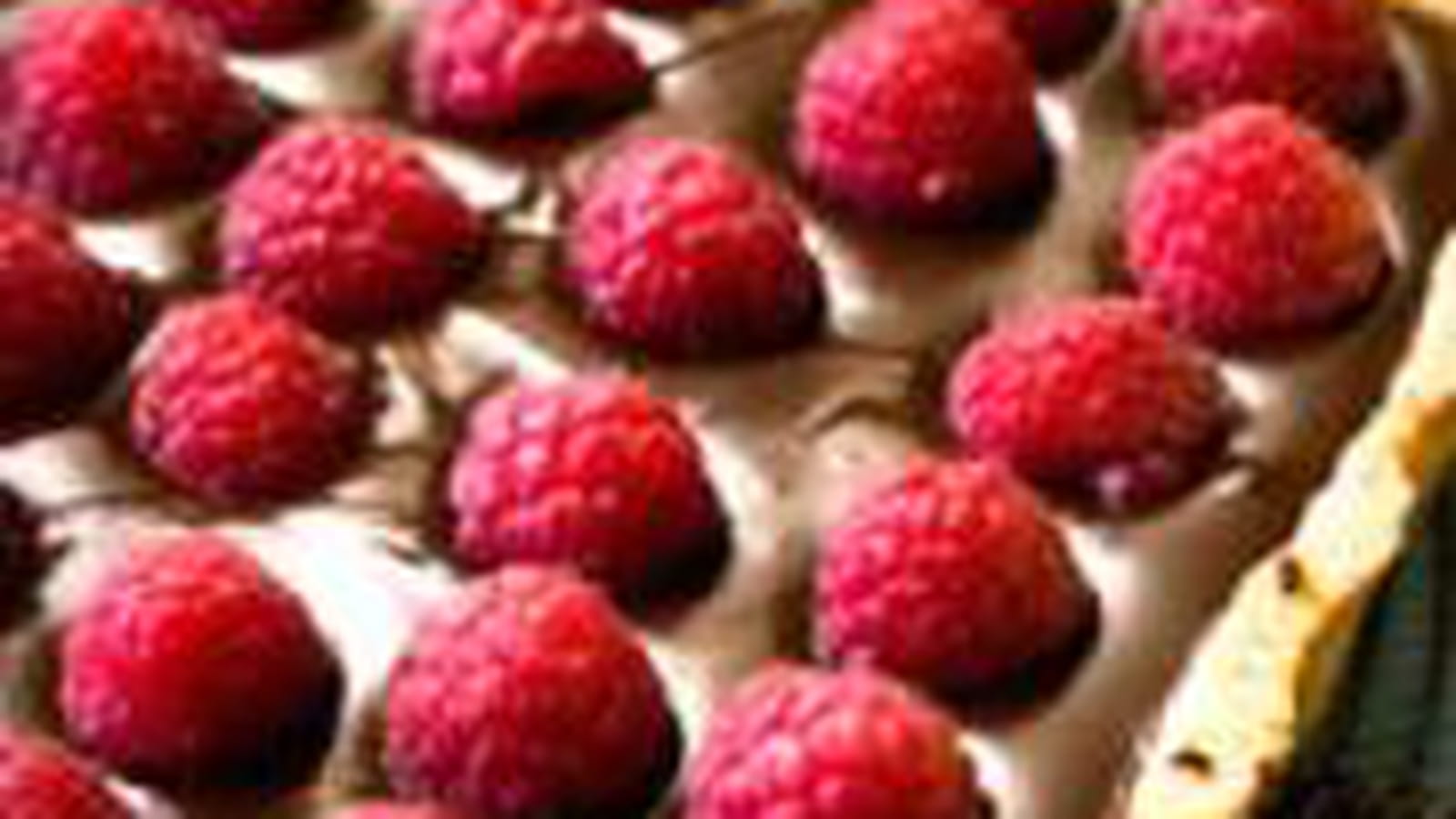 Tarte chocolat-framboises