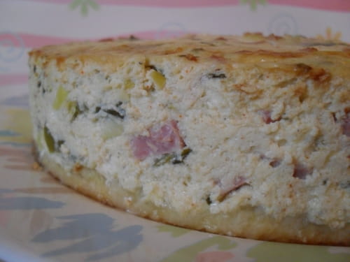 Cheesecake jambon, poireaux et feta
