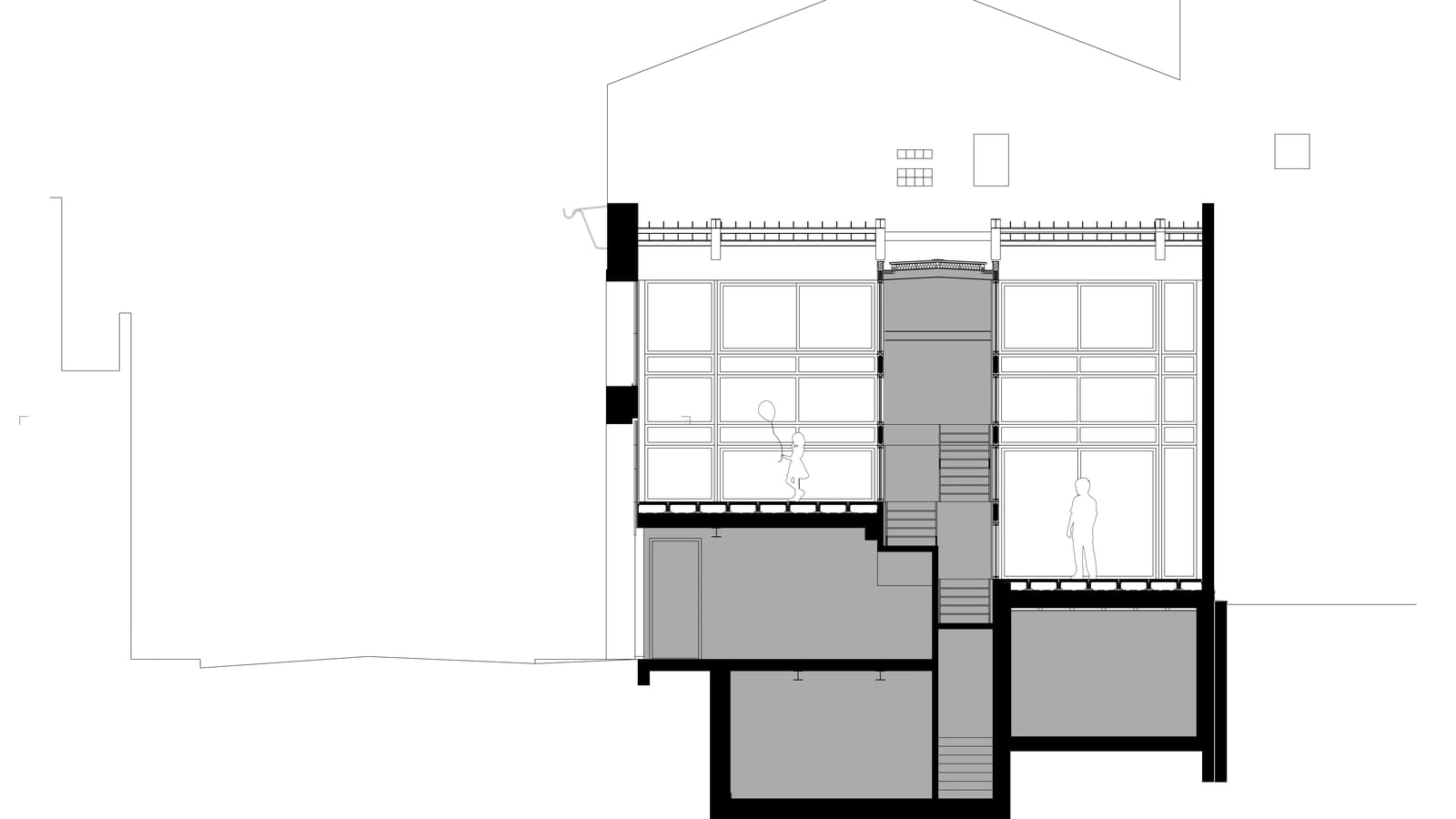 Plan de coupe du loft 