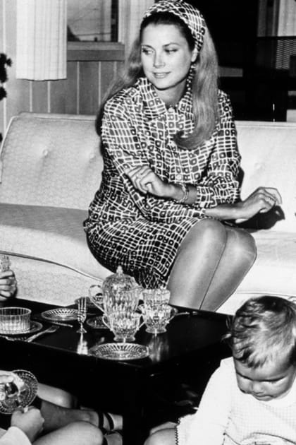 Grace Kelly en ensemble imprimé