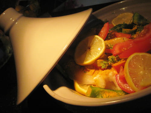 Tajine de poisson et crevettes