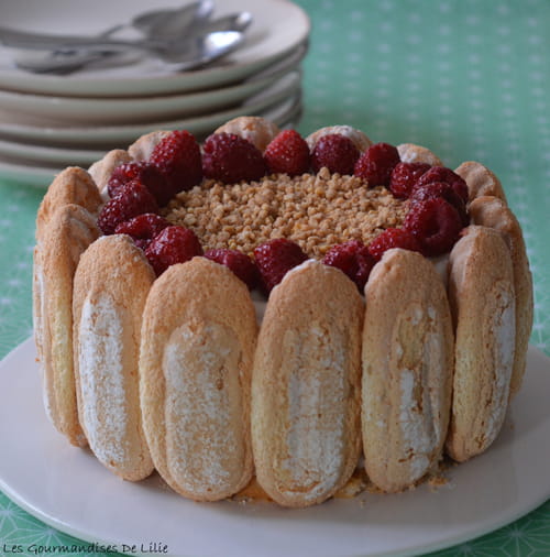 Charlotte au Nougat et aux Framboises