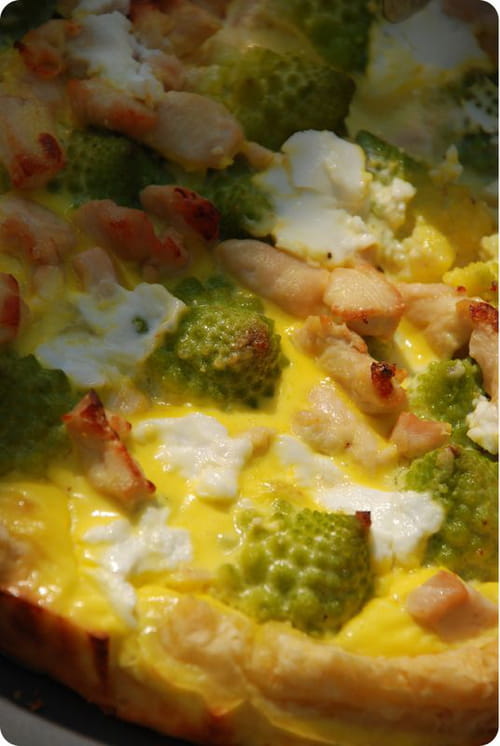 Tarte estivale au chou romanesco