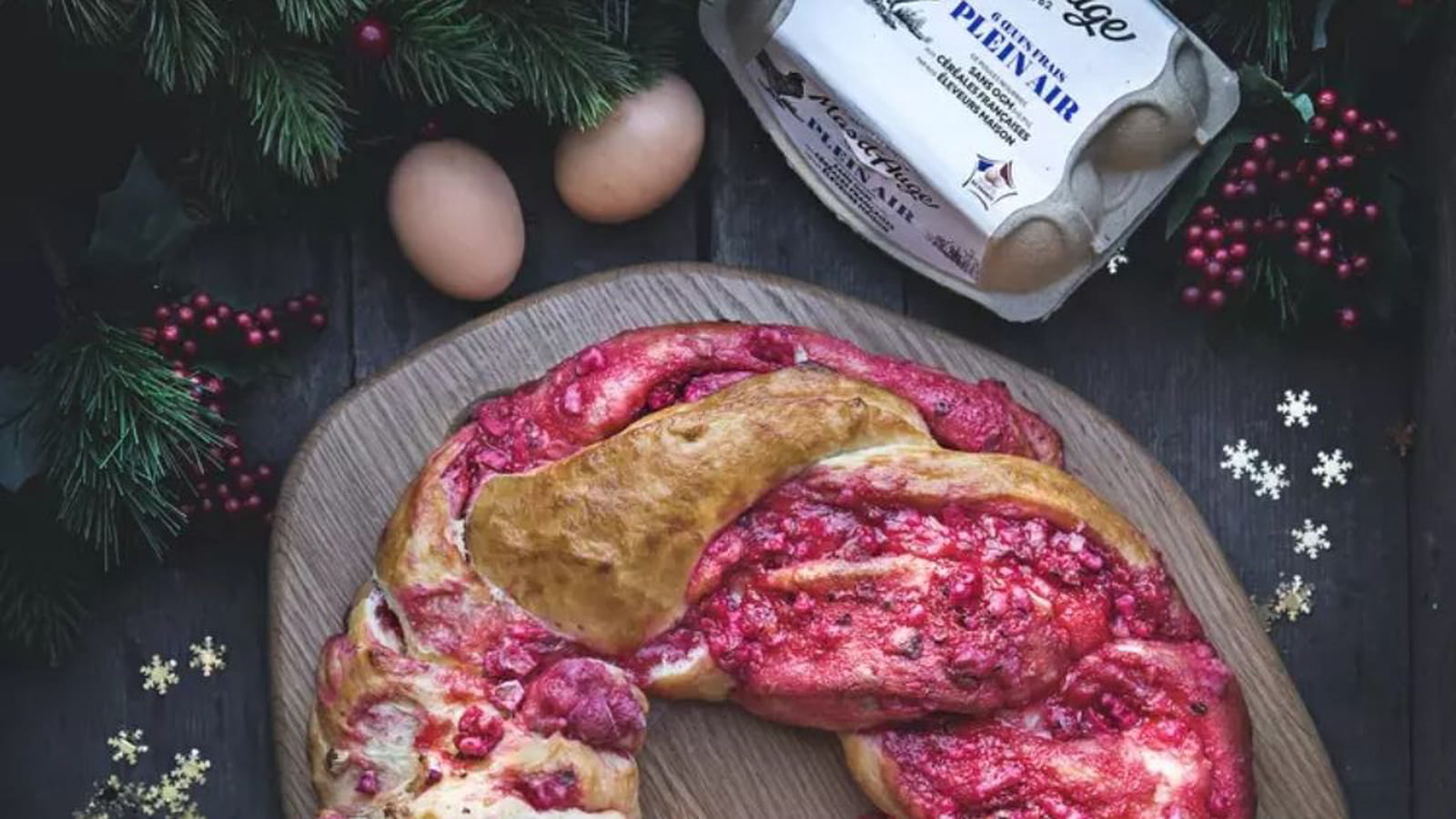 Brioche tressée aux pralines
