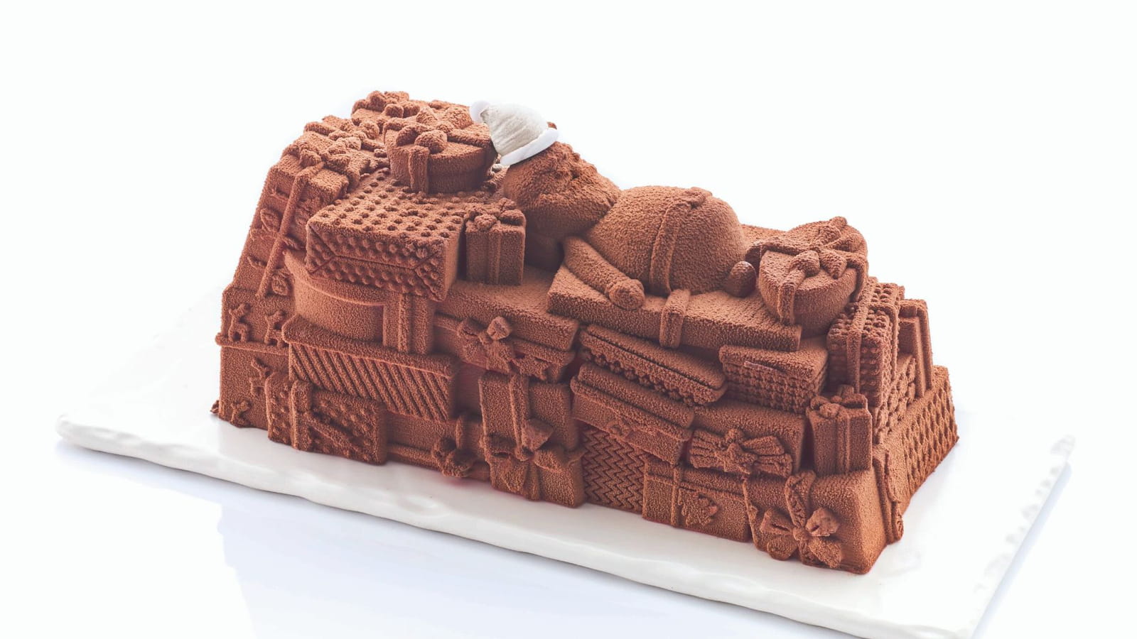 Bûche glacée « les fabuleux cadeaux » chocolat - caramel au beurre salé Picard