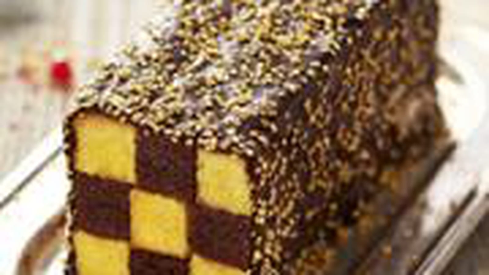 Bûche Damier de Noël