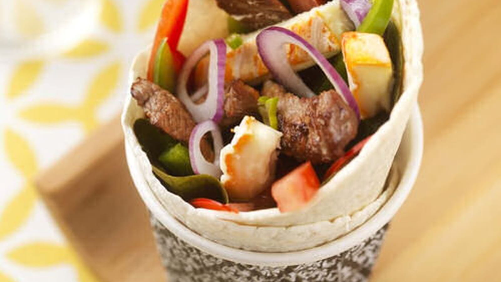 Wrap de boeuf à la texane au Pavé d’Affinois Brin