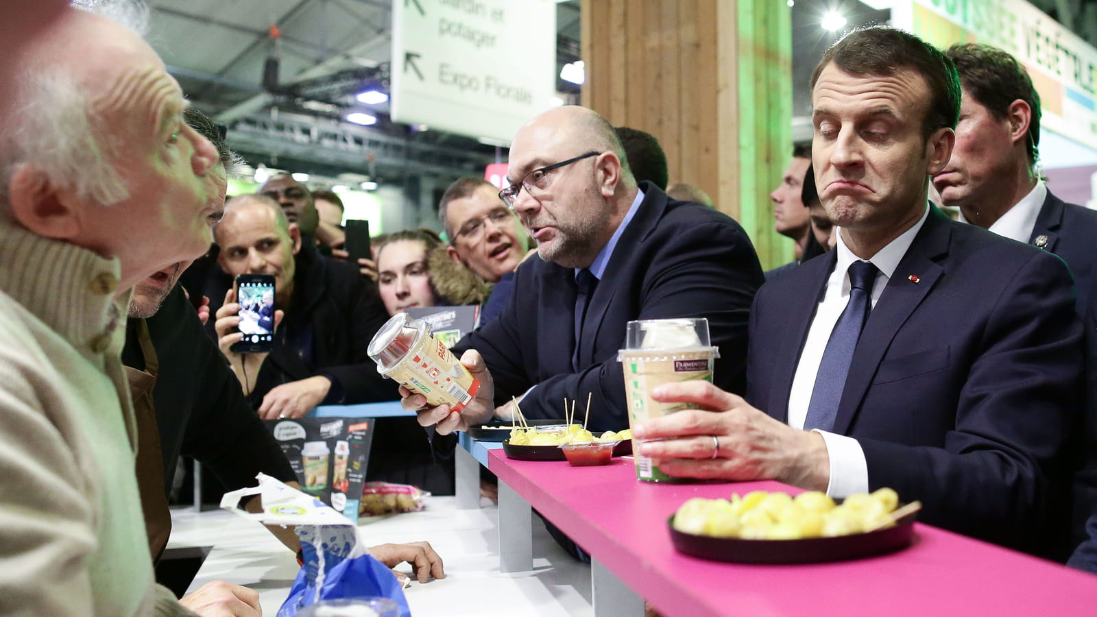 Emmanuel Macron et Stéphane Travert