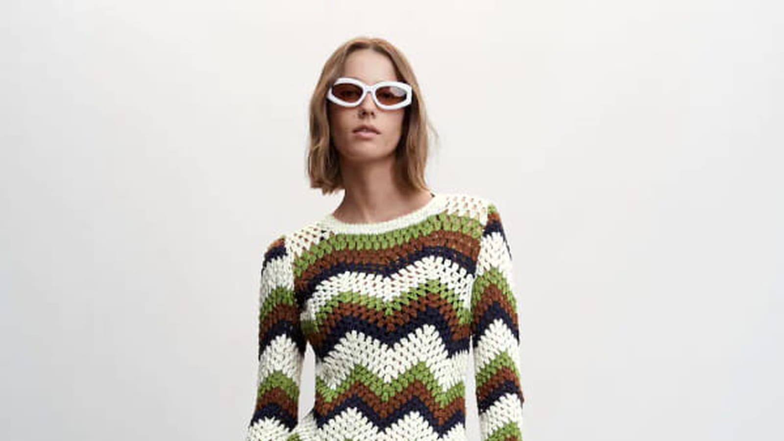 Robe en crochet Mango