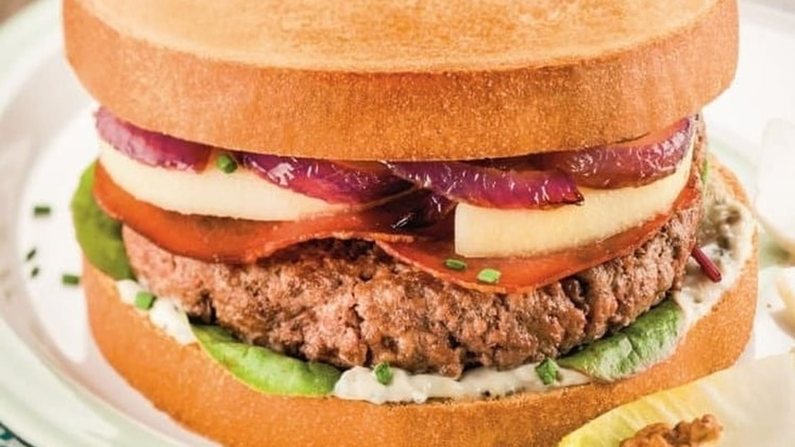Toast façon burger à la poire