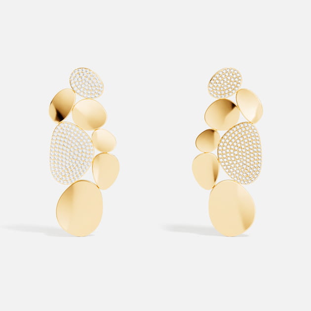 Boucles d'oreilles Statement Galet