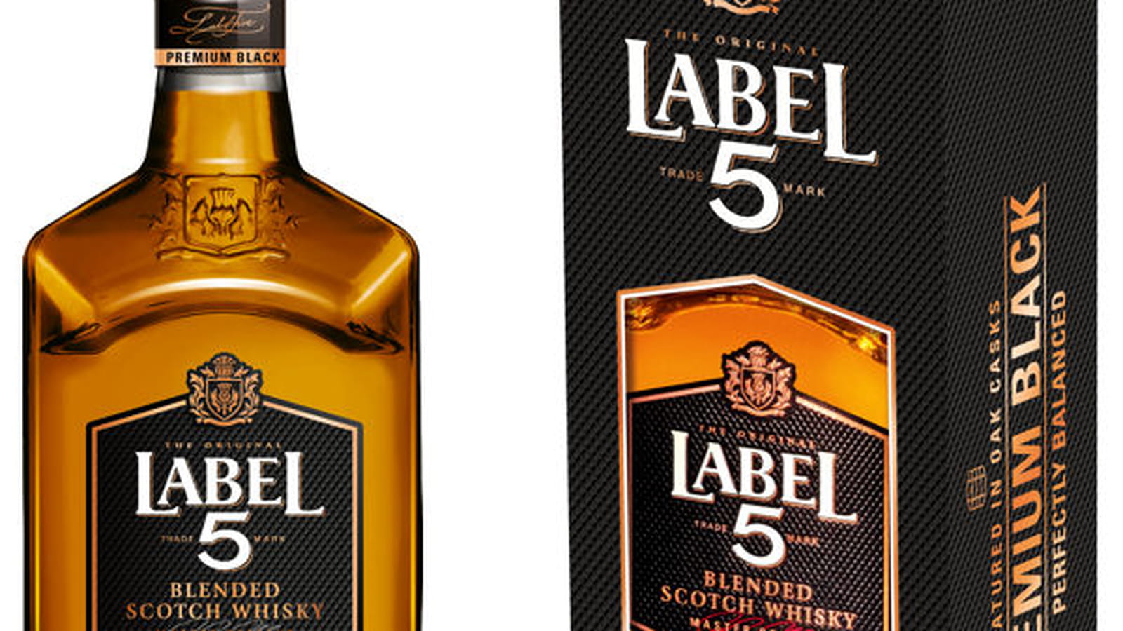Scotch Whisky Label 5 Premium Black