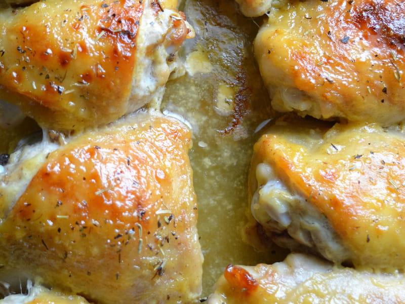 Recette de Poulet au miel et à la moutarde